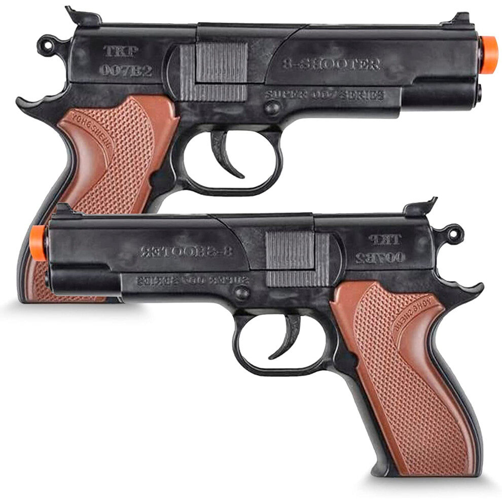 Cap Plastic Pistool Speelgoedgeweer Voor Kinderen - (2) Pistolen Per Bestelling - Kindveilig-image