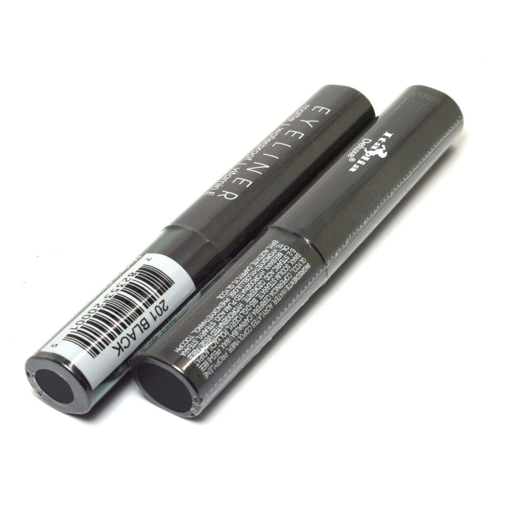 Caseeto Italia-Deluxe Makeup 2Pcs Of Classic Liquid Eyeliner 201 Matte Black Eye Liner Vitamin E + Zipbag