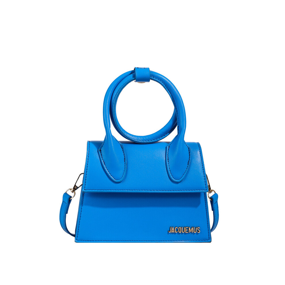 (Blue) 2025 new British retro women's handbag trendy versatile shoulder bag niche light luxury texture crossbody small square bag