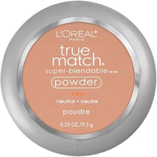 L'Oreal Paris True Match Super Blendbare Ölfreie Puderfoundation, N6 Medium, 0.33 oz
