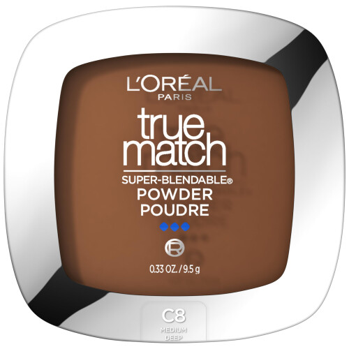 L’Oréal Paris L'Oreal Paris True Match Σκόνη Θεμελίωσης Χωρίς Λάδι, C8 Medium Deep, 0.33 oz