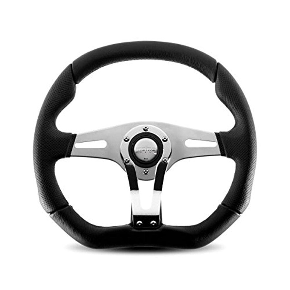 Momo Trk-R35bk0b Trek-R 350 Mm Leather Steering Wheel Black 8024055000817