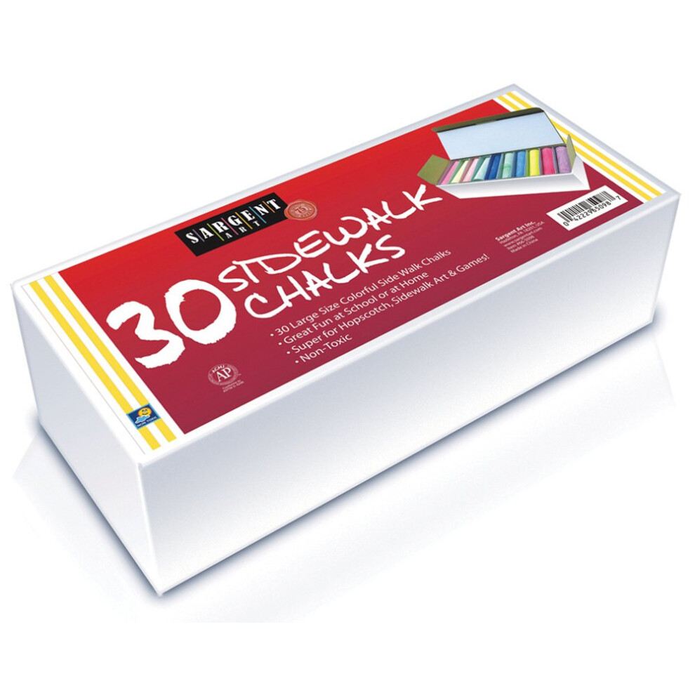Craies pour trottoir g   antes Sargent Art 66-5098, 30 unit   s