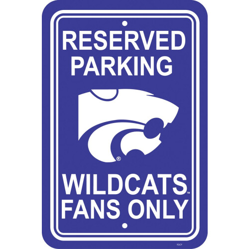 NCAA Kansas State Wildcats 12 por 18 polegadas Pl   stico Sinal de estacionamento