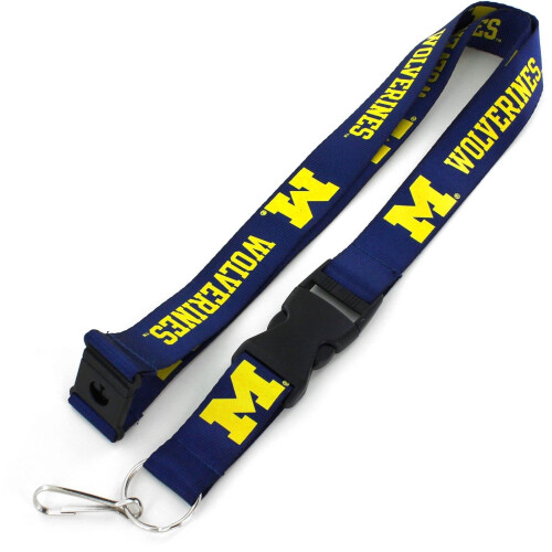 Aminco NCAA Michigan Wolverines Team Lanyard Yellow