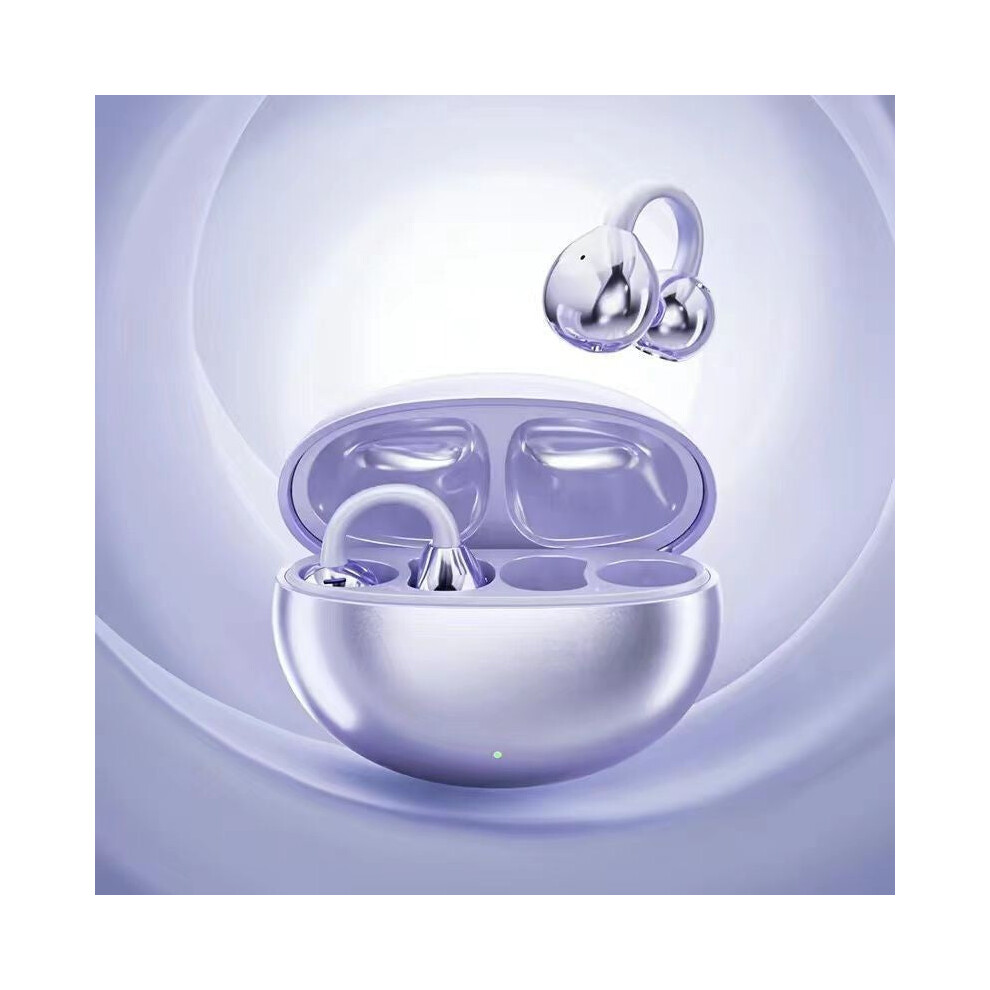 (Purple) Ai Translation Open Ear Clip Bluetooth Headphone Purple 6039318169042