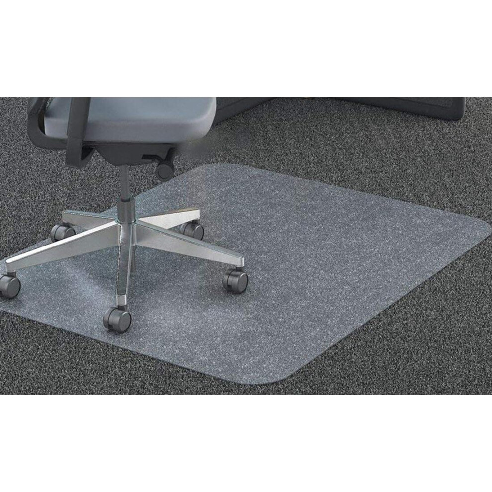 (90x120cm (3'x4')) Clear Chair Mat for Low-Medium Pile Carpet Floors