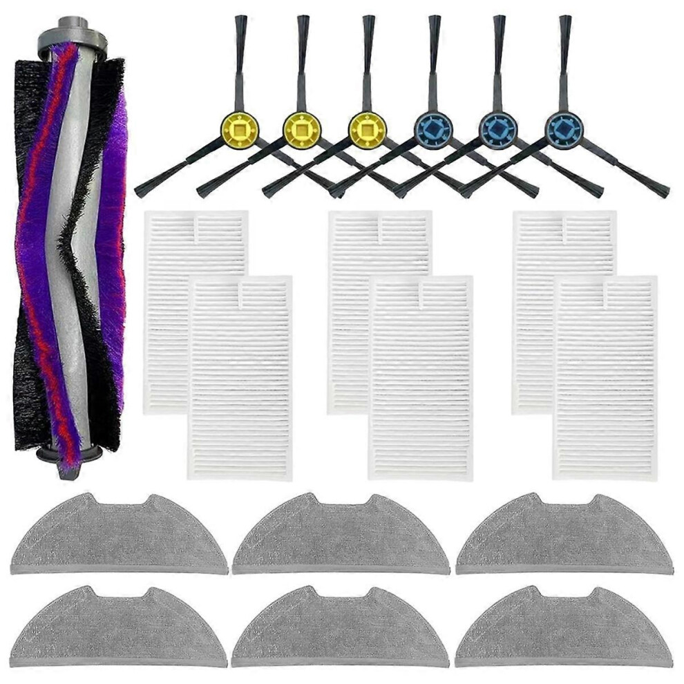19PCS Accessories Kit for E10s / Obode A8 / ETA Pro 624 Robotic Vacuum Main Side Brush Filter Mop Pad