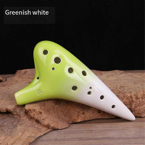 Performance Type 12 Hole Ocarina Middle Tone C AC Ceramic Made Accurate Tone Beginner Teaching Ocarina 12 Hole,D 2