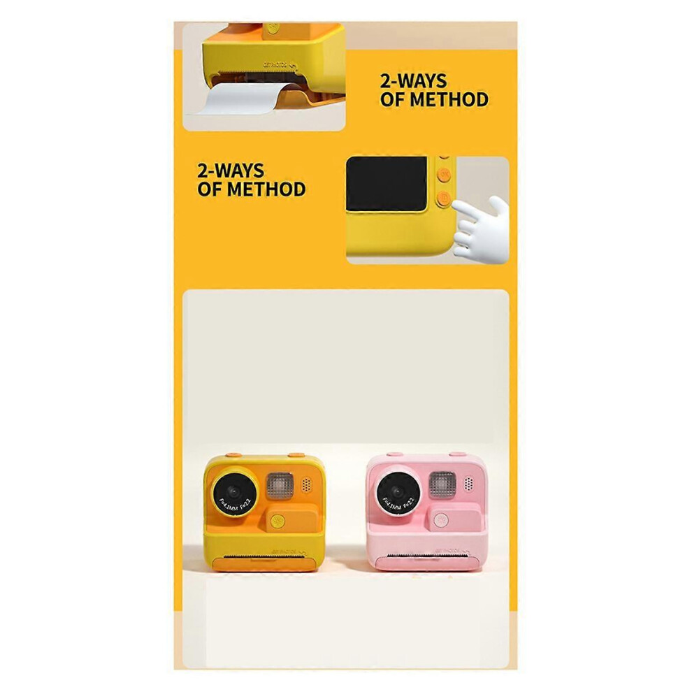 Instant camera for children with 2.4-inch screen, 3 sheets of film, 1080P, ideal for birthdays.
