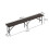 2Pcs Black Rattan Effect Plastic Outdoor Garden Folding Bench Set 8