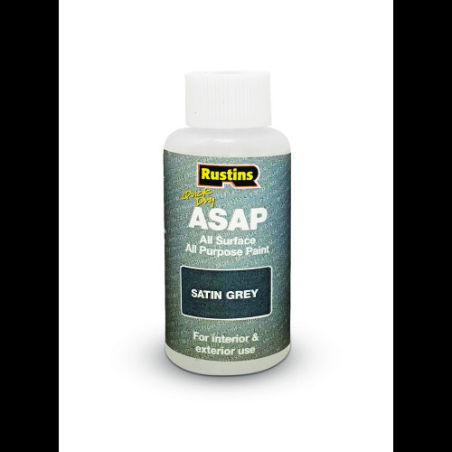 Rustins Rustins ASAP All Purpose All Surface Satin Paint Grey 50ml