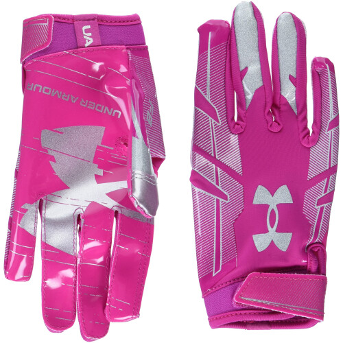 Under Armour Under Armour αγορίστικα γάντια ποδοσφαίρου F8, Tropic Pink/Metallic Silver, Youth Medium
