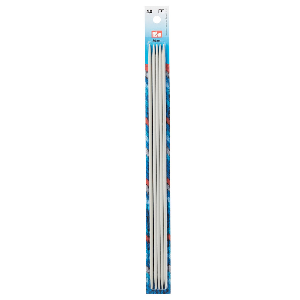 Prym 12"" Double Point Aluminum Knitting Needles  4mm