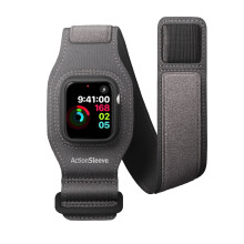 Twelve South ActionSleeve 2 für Apple Watch 44mm, Schützende Armbinde für Sport (Grau)