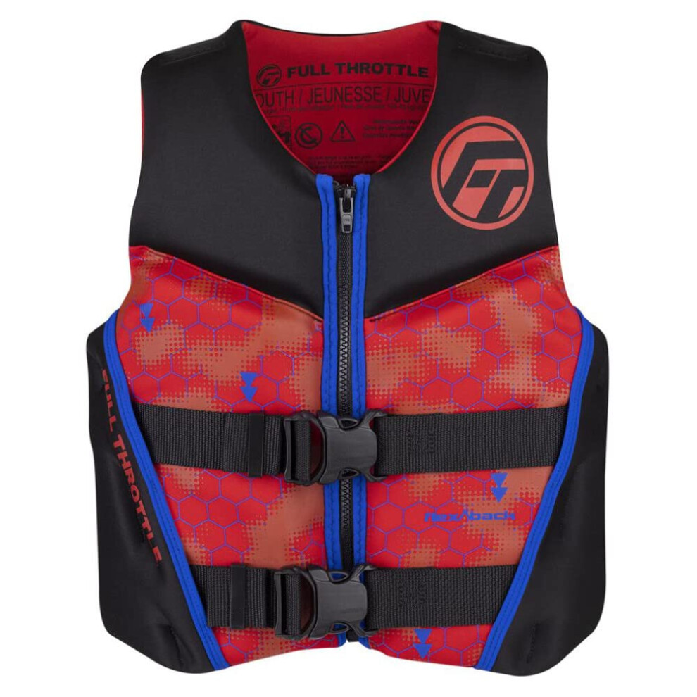 Full Throttle Youth Rapid-Dry Life Jacket Red