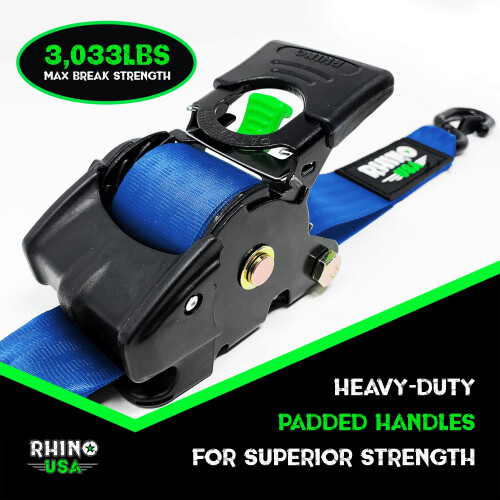 Rhino USA Αυτόματοι Ιμάντες Ραχάτ (2PK) - 3,033lb Μέγιστη Αντοχή 2
