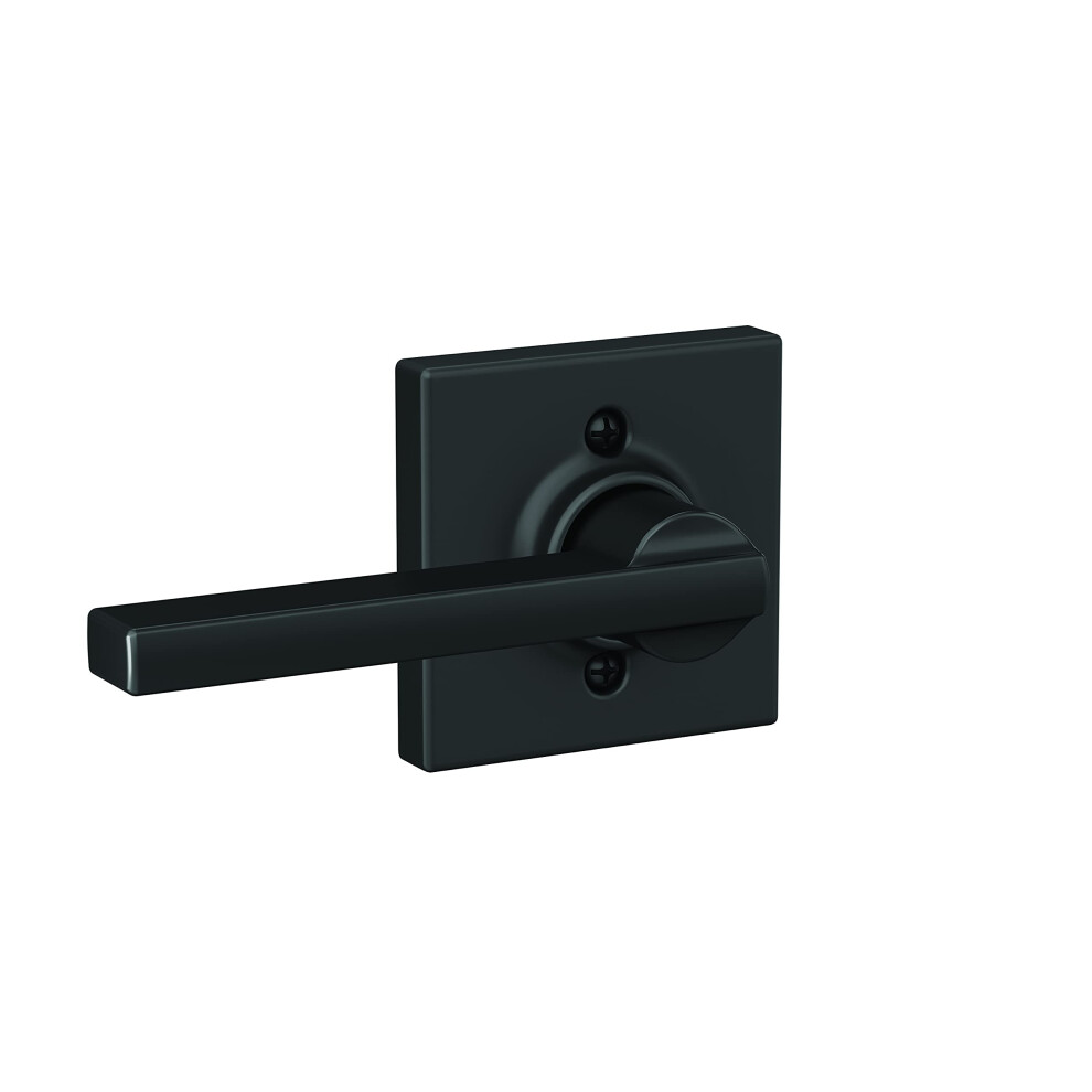 Photos - Door Handle Schlage F170 LAT 622 COL Latitude Lever with Collins Trim Non-Turning Dummy Matte Black F170 LAT 622 KOL 134