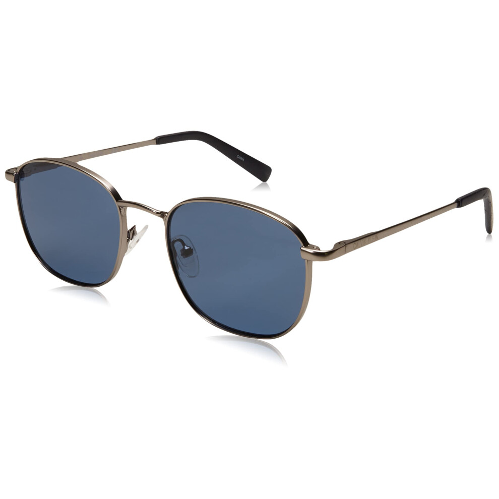 Calvin Klein Men's Ck20122s Square Sunglasses Matte Gunmetal/Solid Bl Not,Specified
