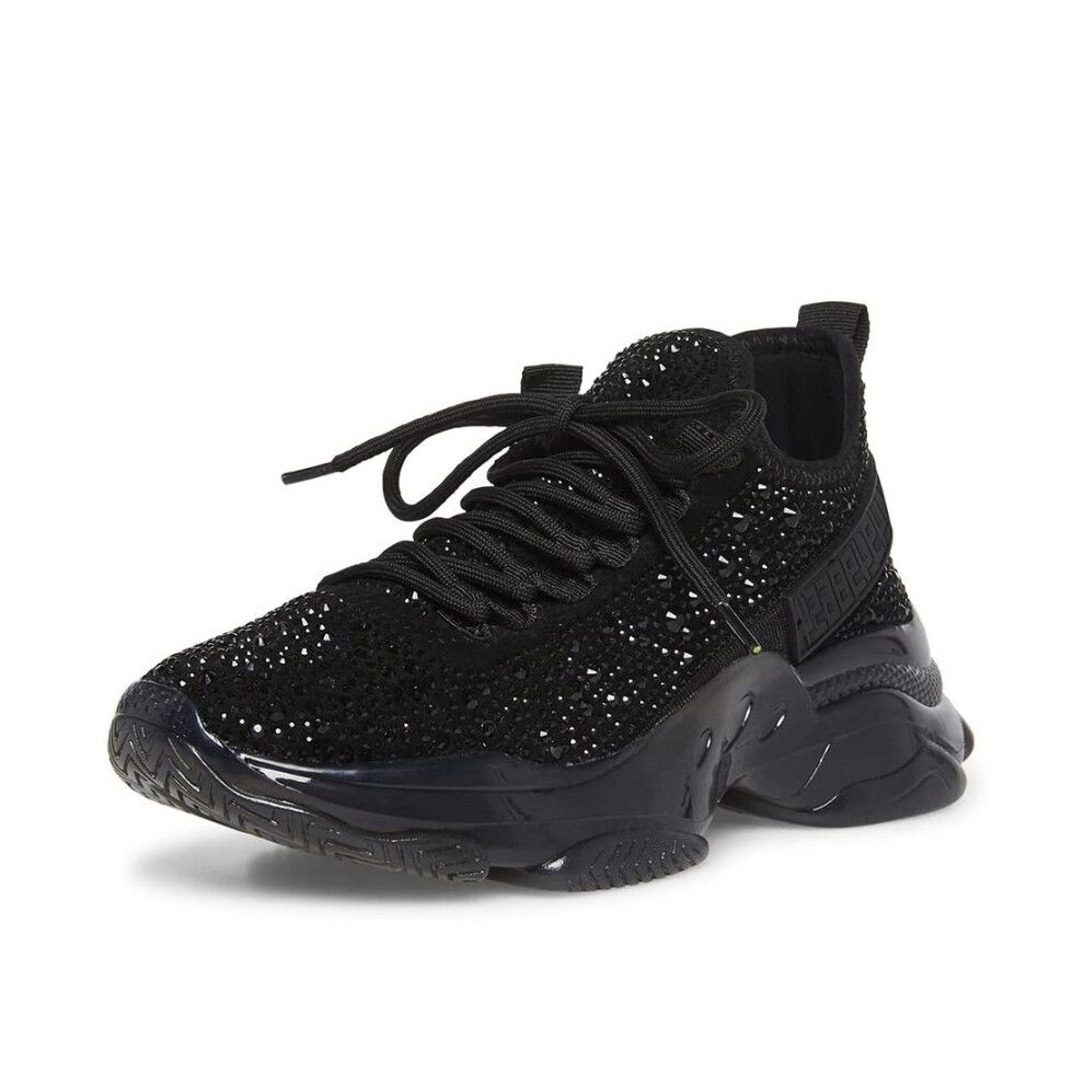 Steve Madden Women's Maxima Sneaker  Black  7.5