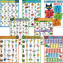 Zasoby stworzone przez nauczyciela Pete The Cat Phonics Maly pakiet plakatw (EP62003) 11,00"" x 15,75""