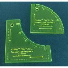 Quilter's Paradise CutRite- Slit n Sew Template Drunkards Path 4"""" Fin