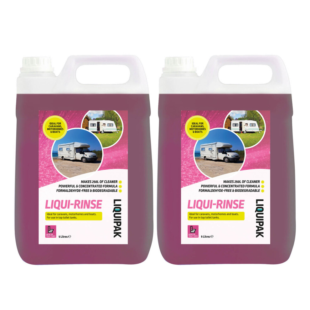(10L) Liquipak Liqui-Rinse |Pink Toilet Chemical Fluid