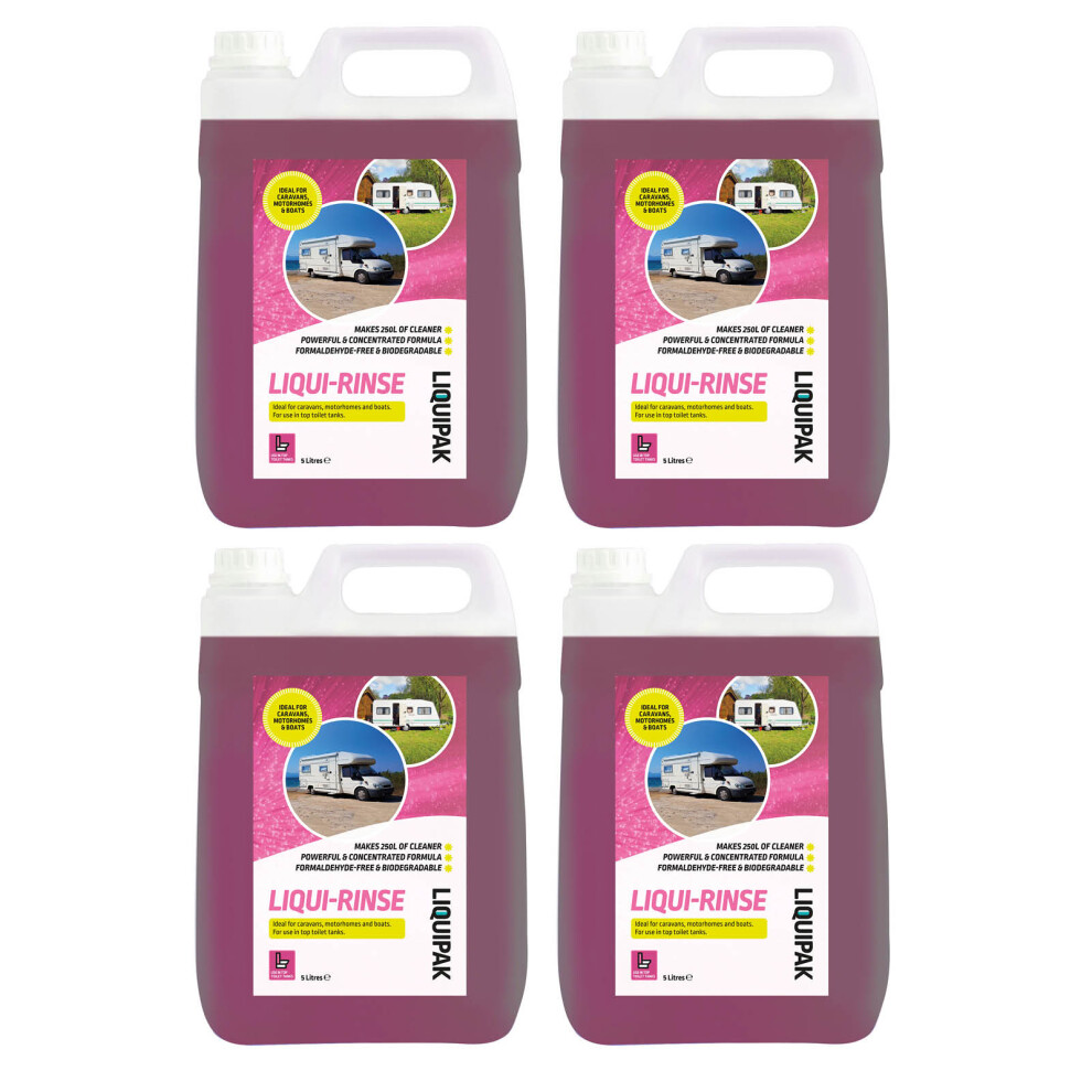 (20L) Liquipak Liqui-Rinse |Pink Toilet Chemical Fluid