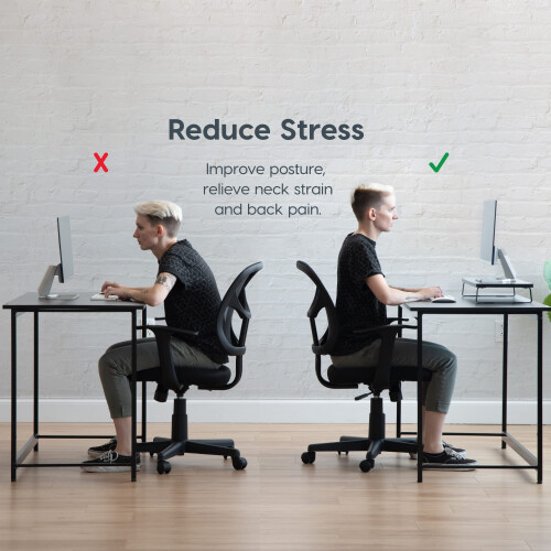Iris USA CMS-1 ergonomisk desktop Riser 1-lags hvid 1