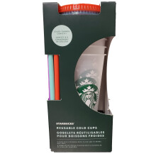 Starbucks Summer 2021 Color Changing Confetti Reusable Cold Cups Summer 24 oz Set of 5