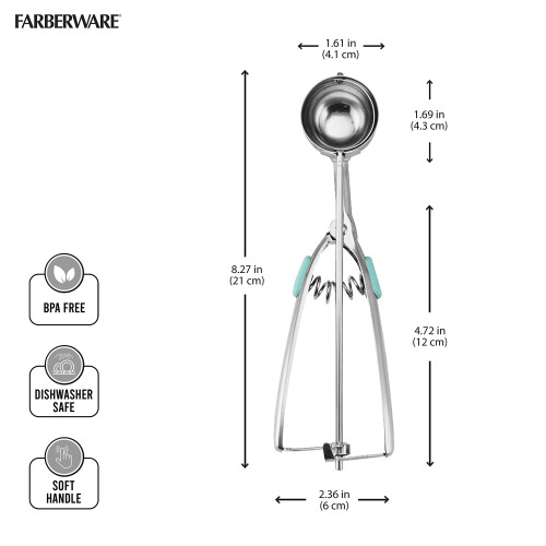 Farberware Farberware Επαγγελματικό Κουτάλι Ζύμης Μπισκότων, 21 cm, Aqua Sky 2