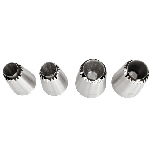 Longdex Sultan Piping Nozzle 4PCS 304 Ανοξείδωτο Ατσάλι Ρωσικοί Σωλήνες Διακόσμησης 2