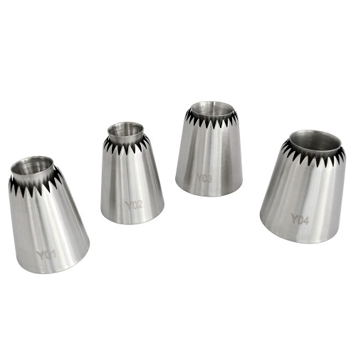 Longdex Sultan Piping Nozzle 4PCS 304 Ανοξείδωτο Ατσάλι Ρωσικοί Σωλήνες Διακόσμησης 1