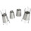 Longdex Sultan Piping Nozzle 4PCS 304 Ανοξείδωτο Ατσάλι Ρωσικοί Σωλήνες Διακόσμησης 5