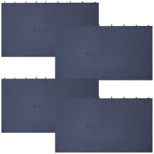 Sunnydaze 125 x 77 polegadas de poli   ster 4 pe   as Gazebo Sidewall Conjunto - apenas cortinas do gazebo - fornece sombra e privacidade - Marinha