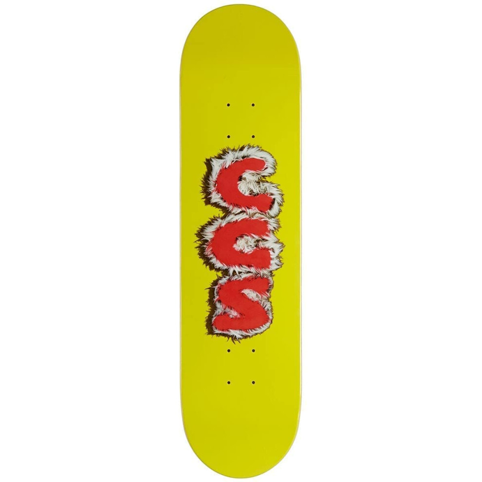 [CCS] Furry Letters Skateboard Deck Yellow 7.75