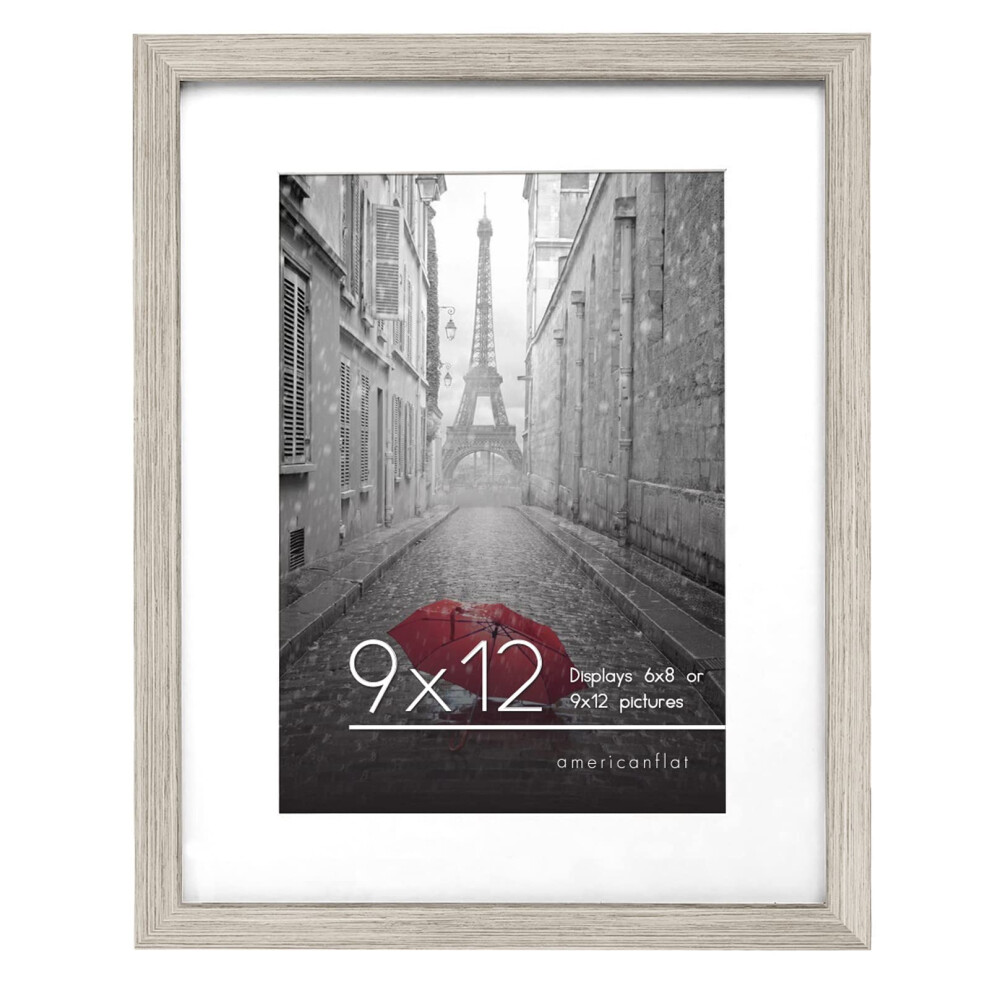 Americanflat 9X12 Bilderrahmen Aus Treibholz Zeigt 6X8 Mit Matte A-image