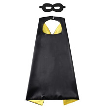Evlatte Kids Superhero Cape and Mask Festival Fancy Dress Supersankariasut pojille ja tytille Pukeudu Halloween-jouluisiin Cosplay-synttrit (musta-