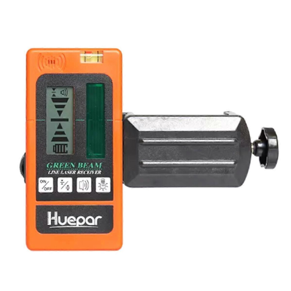LR-5RG Laser Level Receiver Detector Back-Lit LCD Display Receive Green Red Beam for Outdoor Orange