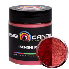 Pigment en poudre de mica Eye Candy Premium Senshi Red (25 g) | Additif multi-usages pour loisirs cr atifs | Bombes de bain naturelles, peinture