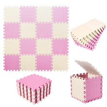 Tamiplay 16 Fliesen, 0,4 Zoll dick, ineinandergreifende Bodenmatten mit einfarbigen Quadraten, Baby-Spielmatte, EVA-Schaum, Puzzle-Bodenmatte, Schaum