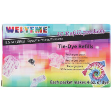 Poudre de teinture Tie Dye Recharges TieDye 30 paquets pour v tements Poudre de teinture pour tissu en une tape en vrac Arc-en-ciel