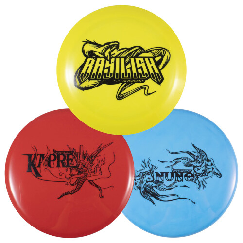 Divergent Discs 3-Disc Beginner Disc Golf Starter Set | Putter  Midran