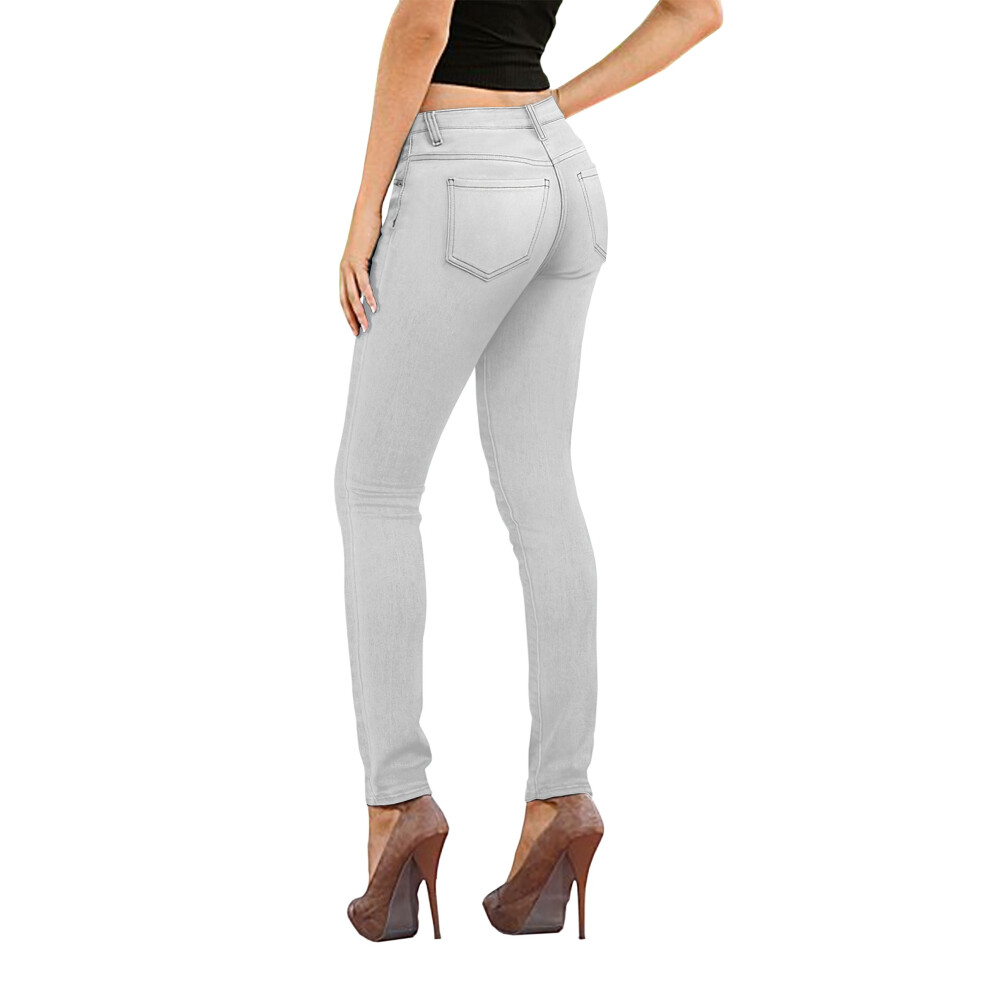 Jean 5 poches en denim extensible super confortable pour femme de la soci   t    Hybrid P26132SK gris 13 Short