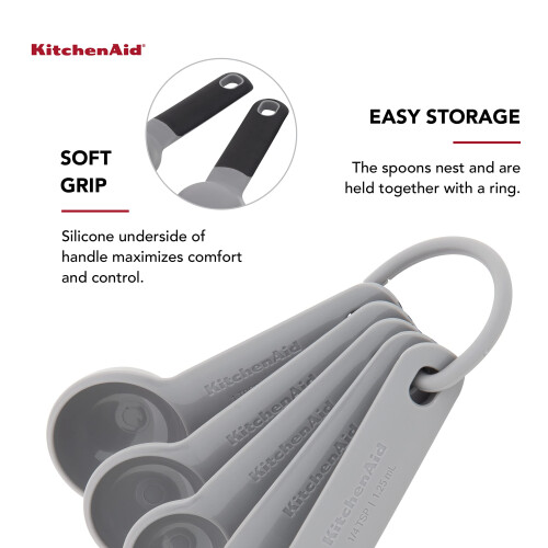 Set de linguri de masurat universal KitchenAid 5 buca?i, gri 1