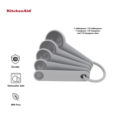 Set de linguri de masurat universal KitchenAid 5 buca?i, gri 2