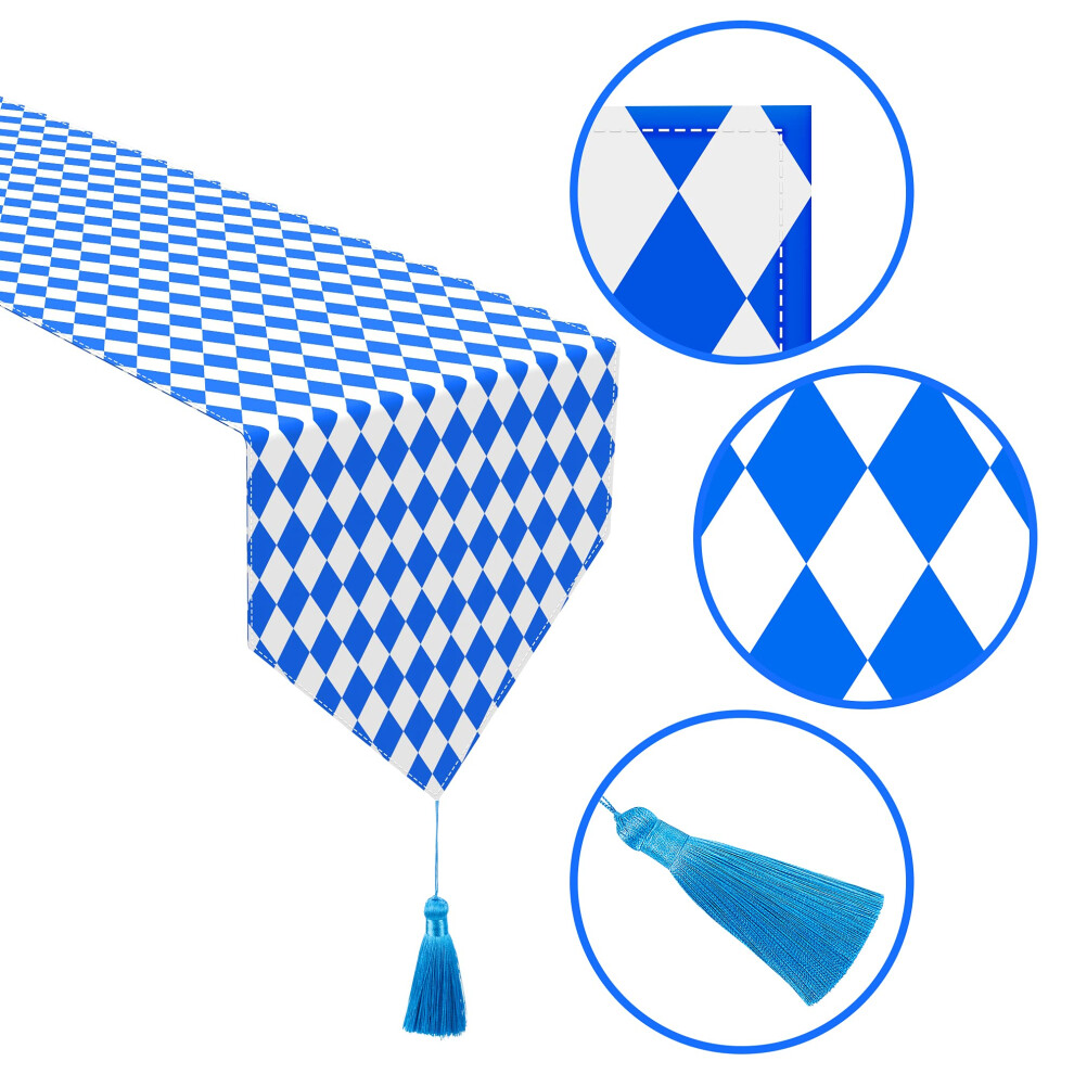 Table Runner Dresser Scarves for Table Dinner Holiday Party (Oktoberfest Diamond, 2)-image-OPC-PDPRZ82-NEW