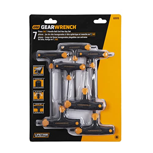 GEARWRENCH 7 Τεμάχια SAE T-Handle Κλειδί Hex Ball End - 83515 2