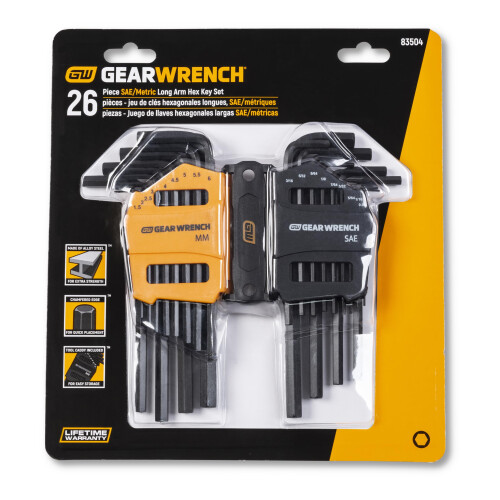 GEARWRENCH Σετ 26 Τεμαχίων Μακριών Ακροκλείδων SAE/Μετρικών - 83504 2
