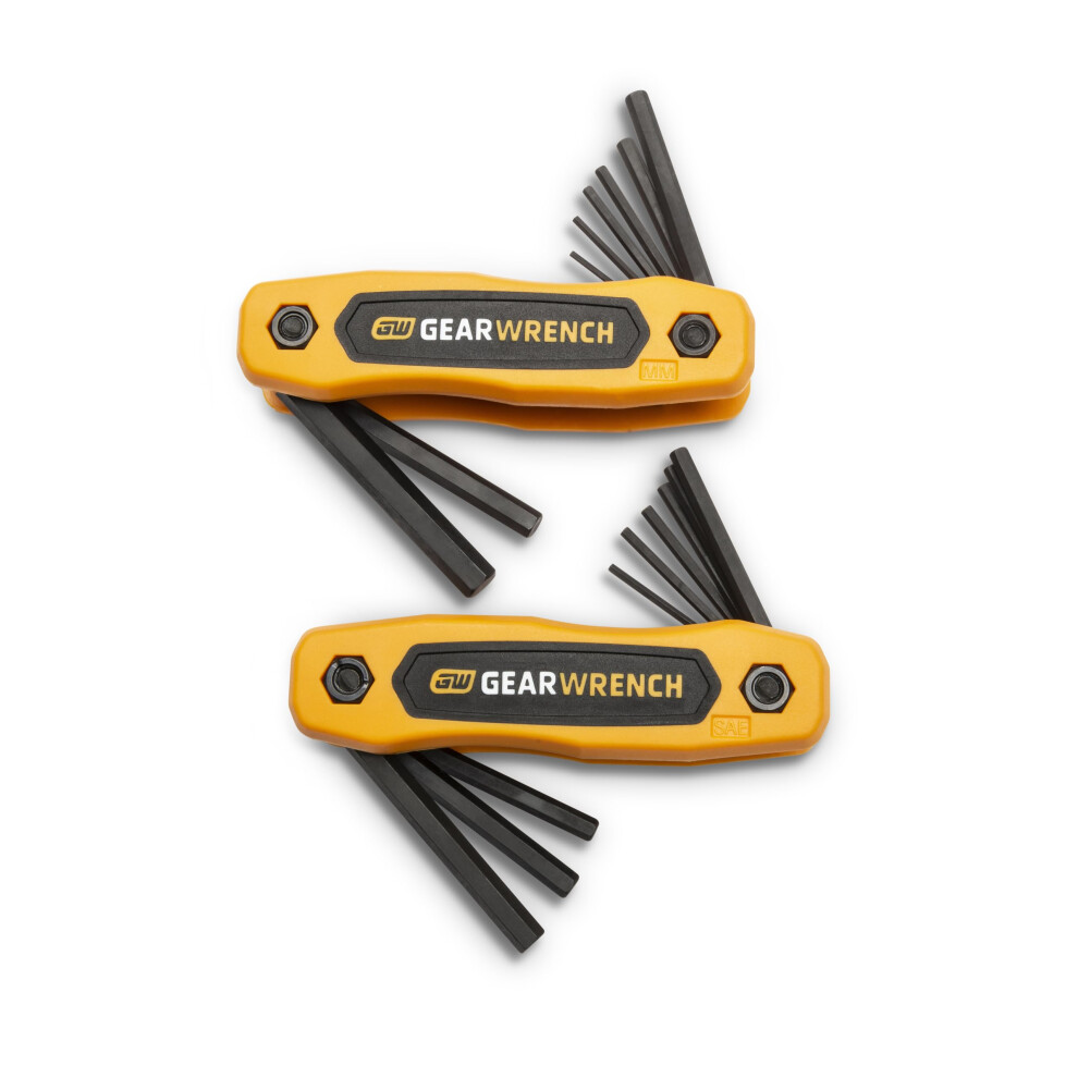 Gearwrench 17 Piece Sae/Metric Folding Hex Key Set - 83510 099575835100
